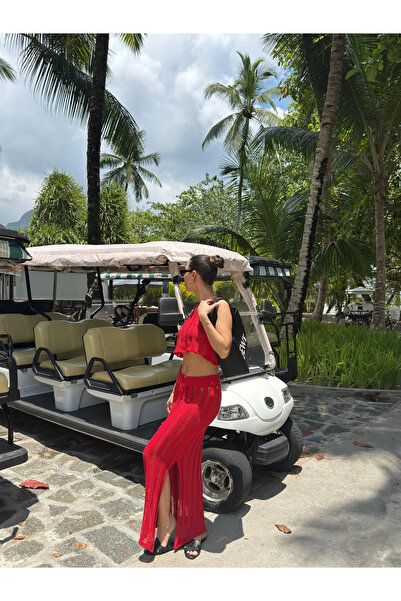 My Blog Rotes Strandblusen-Rock-Set – 7259