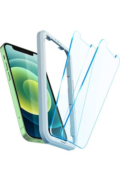 Mena Rise Diyar-ıFırsatShop واقي شاشة زجاجي صغير لهاتف iPhone 12 سهل التركيب GLAS.tR AlignMaster (2 قطعة) - A
