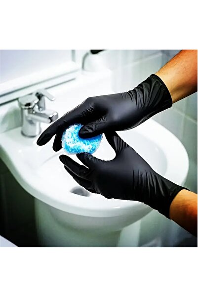 Generic 100 Black Nitrile Gloves, Suitable for Nail Art,Hair Coloring,Household Cleaning, Durable Disposable