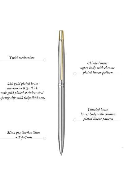 Mena Rise Sirinshop Venus 711 Ballpoint Pen Chrome Gold 1108107