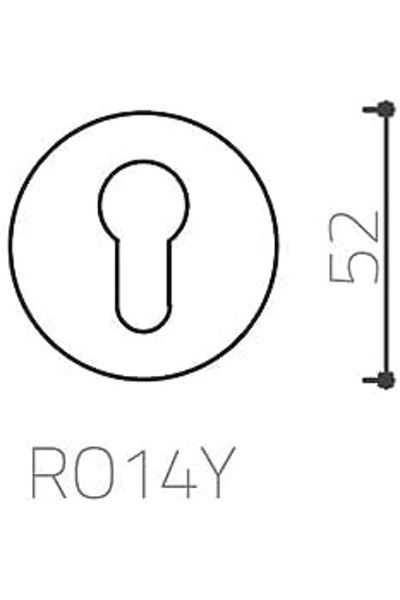 Mena Rise Cylinder Key Rosette Antique Color 1108107