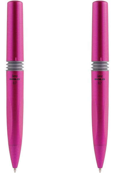 Mena Rise Şirinshop Bold Mechanical Cursun Pen 07mm Metallic Pink Set of 2 1108107
