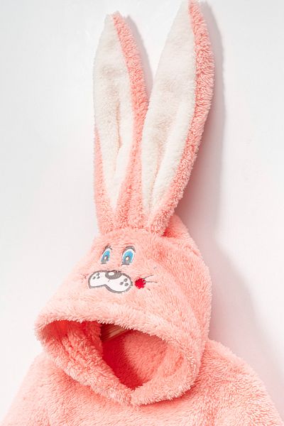 Teddy Pie Cute Rabbit Pattern Hooded Children's Bottom Top Set