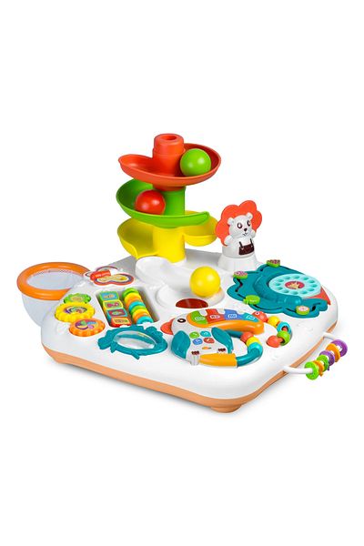ideal STORE idealSTORE 2in1 Play Table and Board, Interactive and Educational, Multi-Game, Music and Lights, Toboggan