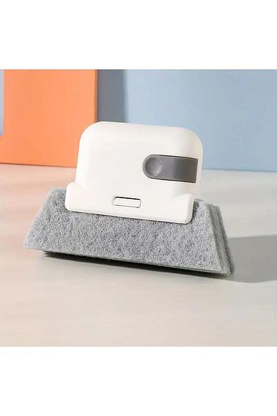 Mena Rise Şirinshop Functional Cleaning Brush |   Window Rail and Body Cleaner |   White and Gray 110