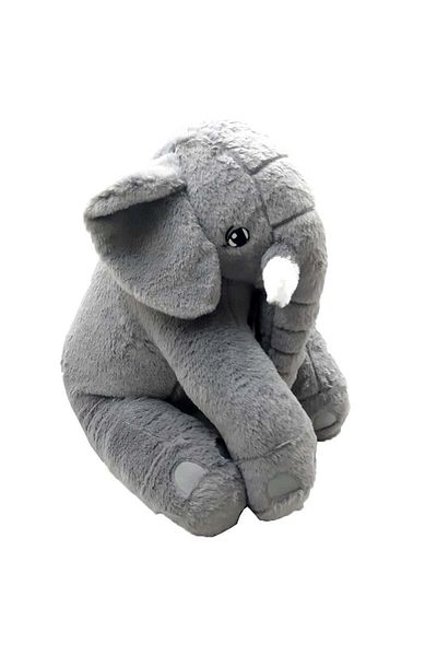 MY FRİEND TOYS My Friend Toy White Toothed Dark Gray Big Elephant 50 cm