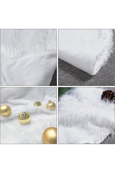 YXHZVON Christmas tree mat YXHZVON, white, faux fur, 120 cm