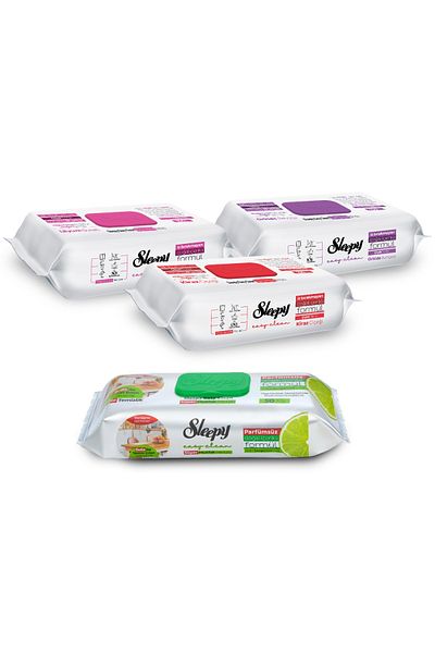 Sleepy Easy Clean Flower Series & Bergamot Oil Super Kitchen Surface Cleaning Towel & Wipes (3X100+50)