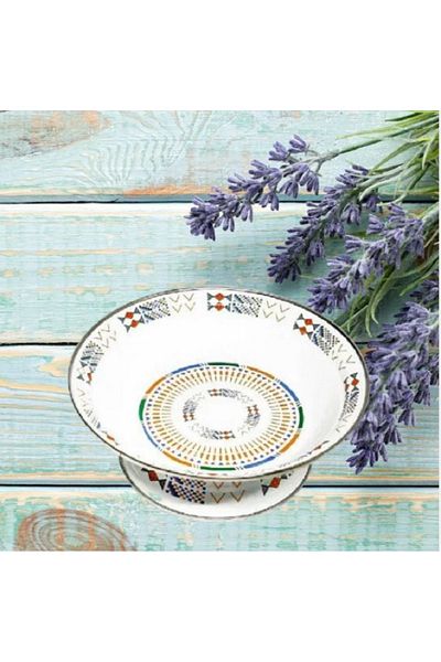 BASURRAH Large white heritage catering tray