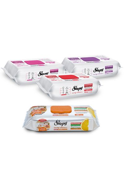 Sleepy Easy Clean Flower Series & Orange Oil Super Kitchen Surface Cleaning Towel & Wipe (3X100+50)