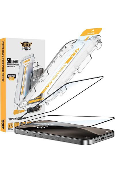 Mena Rise AzrlyAShop LABS 5D EasyFit متوافق مع iPhone 16 Series 2 قطعة واقي شاشة سهل الاستخدام