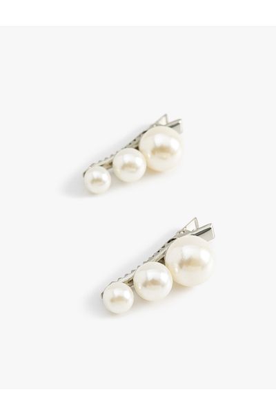Koton 2-Piece Pearl Beaded Hairpin