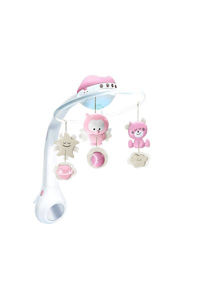 ideal STORE Crib carousel, musical, with 516 sounds, remote control and light projections, Bubu-Still, pink