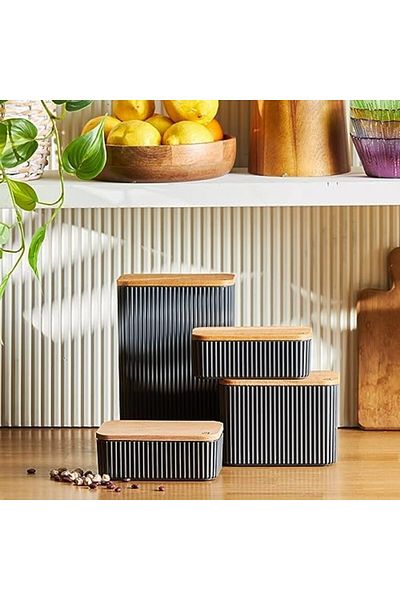 Mena Rise Şirinshop Massimo 4-Piece Storage Container Set Anthracite 1108107