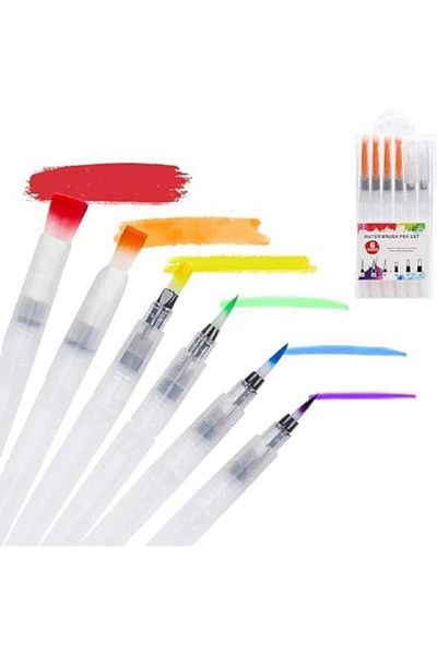 Mena Rise Diyar-Ifırsatshop Water Color Brush with Water Tank 6 Pack 1017157