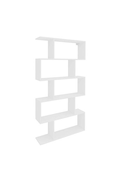 haaus.ro Library house Kimo, 5 Casete, Alb, 90 x 20 x 160 cm
