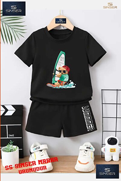 SS SİNSER Tricou cu gât rotund cu imprimeu special „AYICK SURF DENIZ” UNISEX ...