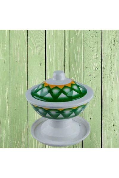 BASURRAH Small white and green base Shinko date