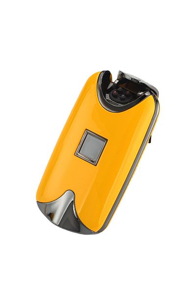 MBrands Brichetă electronică/electrică, aprindere tactilă sensibilă, ARC DUBLU, încărcare USB galbenă