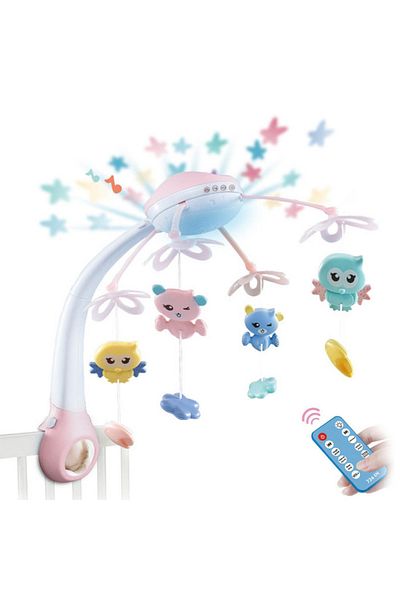 ideal STORE BebeLux Multifunctional Interactive Carousel Night Bed Bell, 360 Rotation, Light and Sound Effects, P
