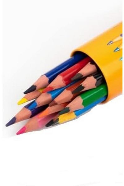 Mena Rise Unopen 12-Piece Metal Tube Dry Crayons 12 Colors Tube Dry Crayons 1017157