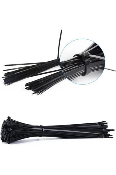 Mena Rise Diyar-Ifırsatshop Çetsan 4,8X300 Black 30cm Cable Tie Plastic Velcro Clamp Collector-100 a