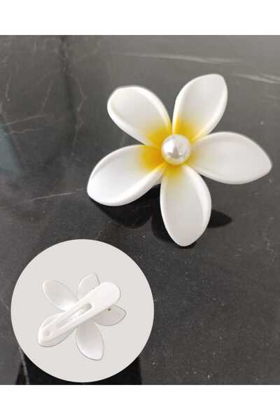 MutluBiDünya Vintage Aloha Orkide Çiçeği Süslü Zarif Yazlık Pens Toka