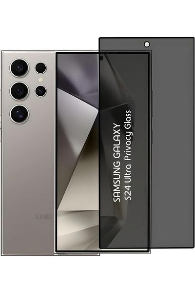 Mena Rise Diyar-ıFırsatShop es Galaxy S24 Ultra Secret Ghost واقي شاشة، شاشة كاملة غير مرئية من الجانب