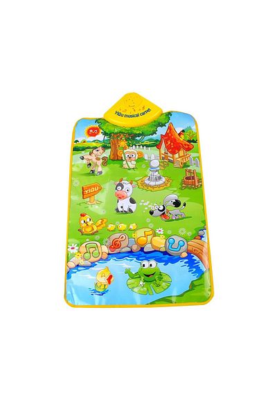ideal STORE Covoras educativ copii, YIQU, Muzical, Animale, Multicolor, 0+