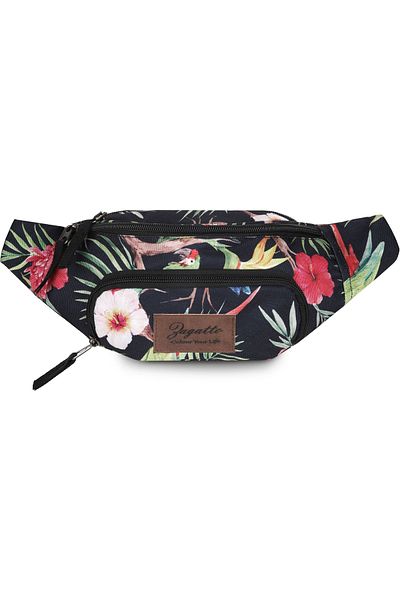 zagatto Borsetă de damă cu imprimeu floral, impermeabilă, multicoloră, 3 buzunare cu fermoar, casual, ZG642