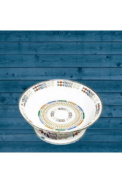 BASURRAH Large white heritage catering tray