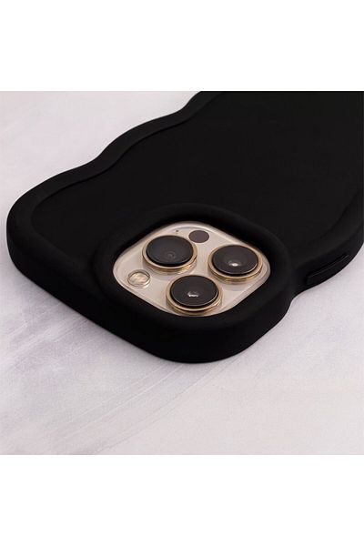 OEM Husa spate Candy pentru protectie Xiaomi Redmi A3 4G, din TPU mat cu margini ondulate, neagra