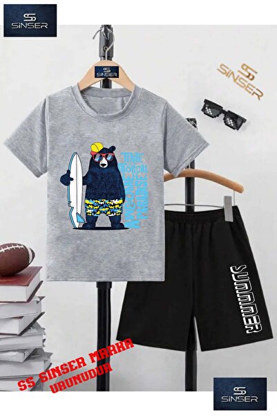 SS SİNSER Tricou cu gât rotund cu imprimeu special „AYICK BLACK SURF HAT” UNI...