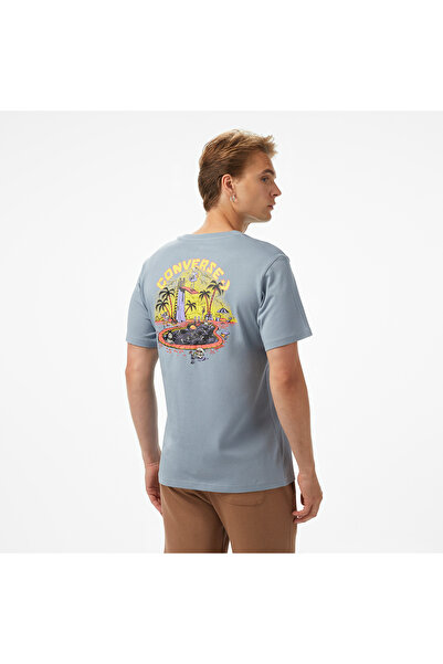 Converse Skeleton Party Erkek Mavi T-Shirt