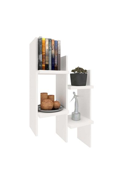 haaus.ro Haaus Zira shelf, White, 25 mm chipboard, 55 x 25 x 98 cm