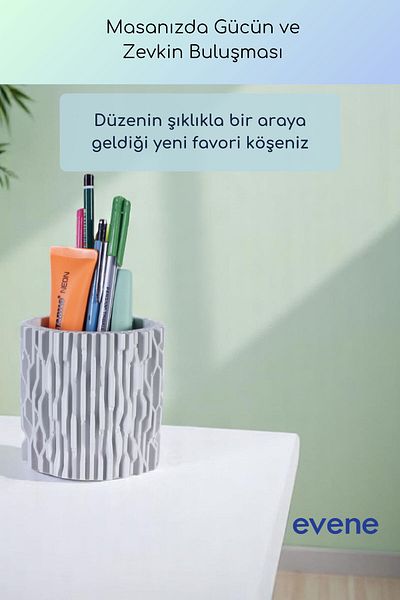 Evene Suport pentru stilou Suport pentru stilou de birou Organizator Suport pentru stilou Culoare albă Model 78