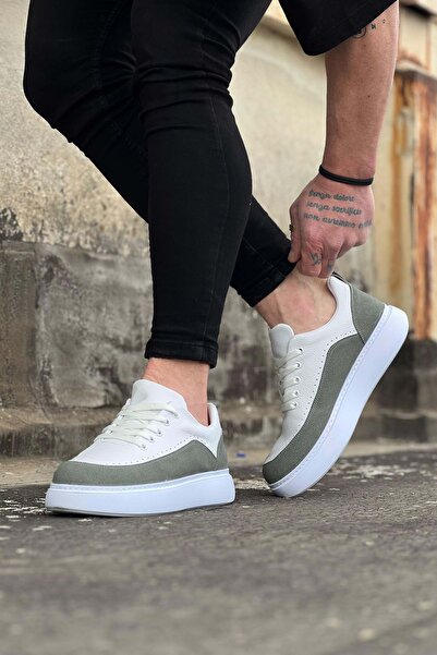 Wagoon Wg162 White Gray Orthopedic Sole Men's Casual Shoes