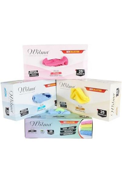 Mena Rise Şirinshop Secret Product Name: Microfiber Cleaning Cloth Boxed 25 Pieces – Reusable m