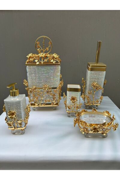 AZADE BAKIR Japongül Komple Pirinç Harika Bir Tasarım Kare banyo set