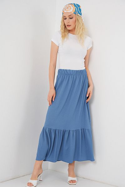 Bigdart 1886 Fusta lungă tricotată - Indigo
