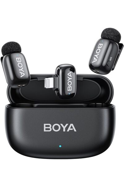BOYA Mini-15 (2TX+1RX+CC) iphone-ipad için Gürültü Engelleyicili Kablosuz Yak...