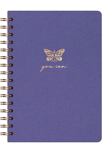 Mena Rise Diyar-Ifırsatshop A5 Spiral Hard Cover Linen Lined Undated Notepad Lilac 1017157