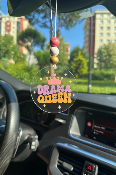 lusidadesign Drama Queen Tasarımlı Dikiz Aynası Süsü Hediye Kutulu Araba Süsü