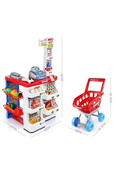 ideal STORE ElektroStator supermarket play set, 32 pieces, Multicolor