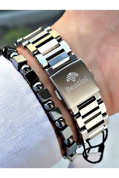 Bentini Men's Wrist Watch – Functional, Steel Band, Waterproof, 2-Year Warranty