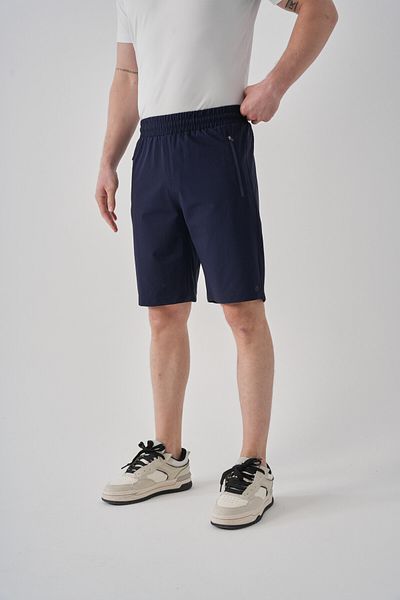 Shooter Sportswear Men's Summer Shorts Navy Blue Zippered Comfortable Fit