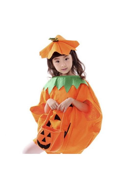ideal STORE Happy Pumpkin idealSTORE Children's Halloween Costume, Full Outfit, Soft Material, A-Shape