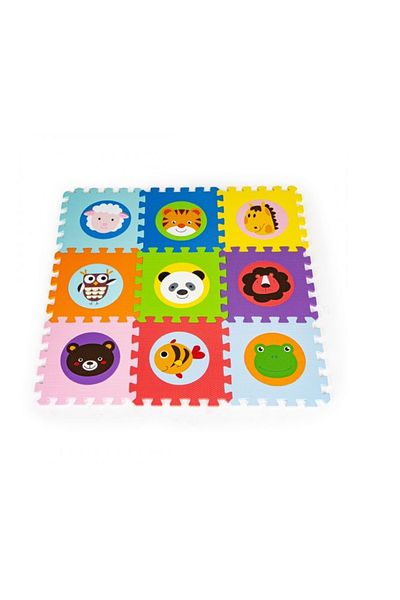 ideal STORE Interactive puzzle mat, Dimensions 90 x 90 cm, Includes 9 large square puzzles with animals,