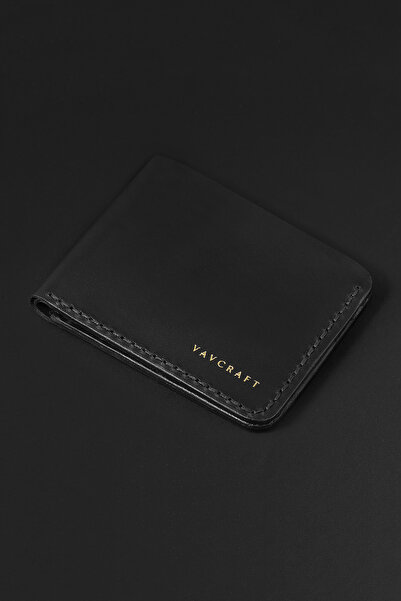 Vavcraft El İşçiligi Deri Cüzdan - Siyah Traditional Cüzdan