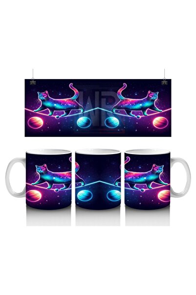 Wisdom Rain كوب القطط الفضائية الذي يحب الأطفال الحليب